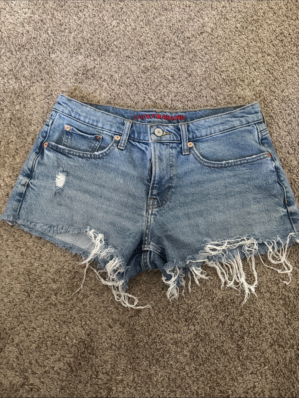 Lucky Brand Denim Cutoff, Mid-rise 3” festival short